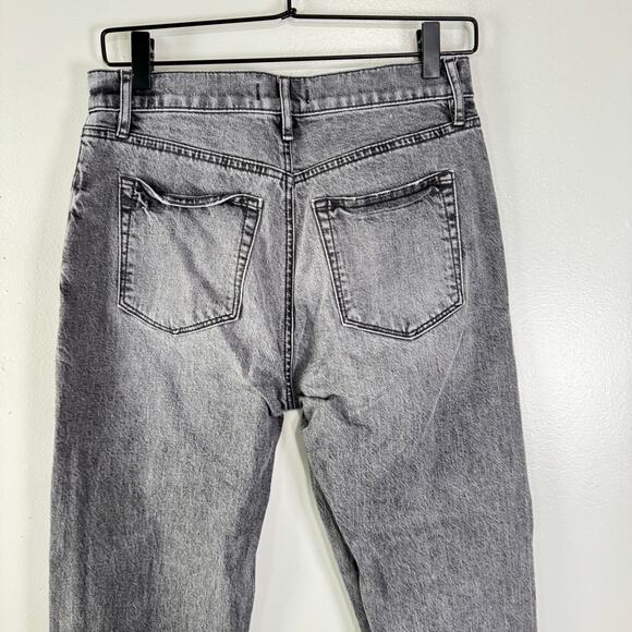 LOFT Ann Taylor High Waist Straight Crop Jeans Womens 26/2 Gray Denim Casual - Picture 7 of 11
